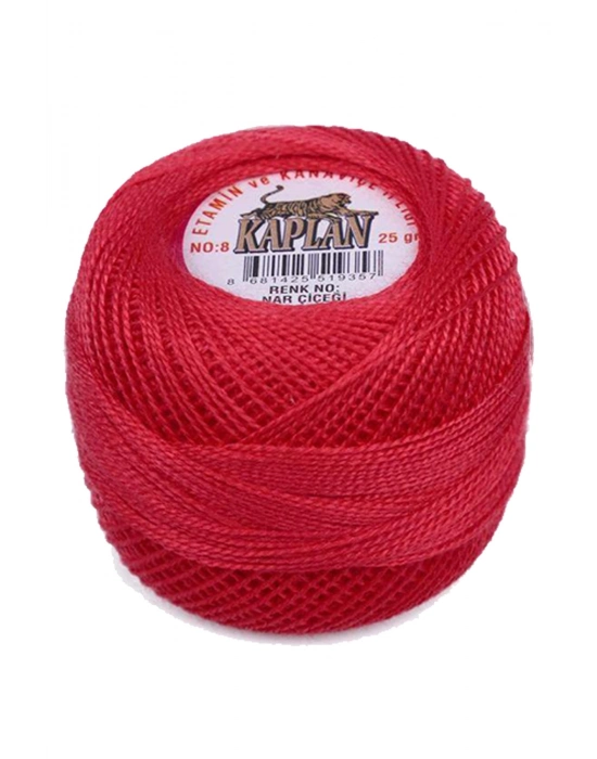 3 Adet Kaplan Etamin Ve Kanaviçe İpi 8 No Kod/Renk: NAR ÇİÇEĞİ - 842 - 997 - Ryl