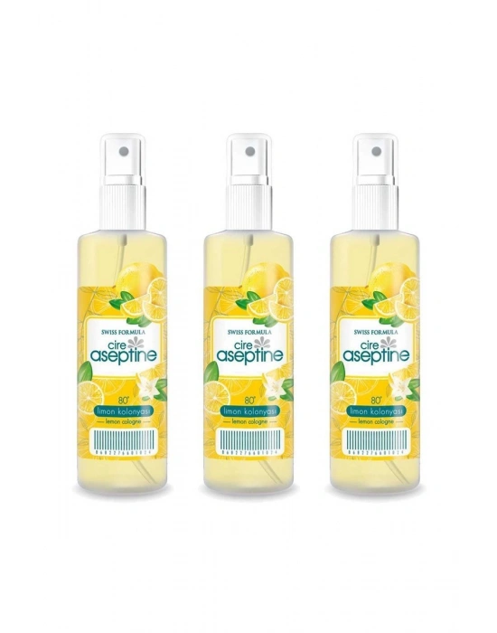 3 Adet Limon Kolonyası  Ev Ofis Pratik Kullanım Sprey 100ml