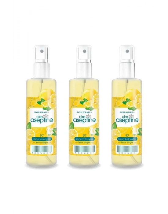 3 Adet Limon Kolonyası  Ev Ofis Pratik Kullanım Sprey 100ml
