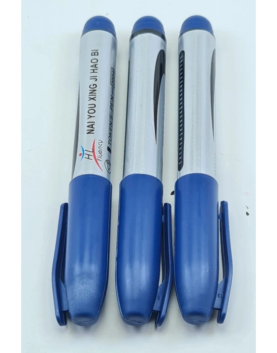 3 Adet Mavi Koli Kalemi - Çuval- Tahta Kalemi