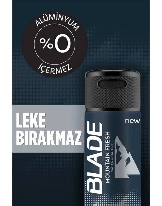 3 Adet Mountain Fresh Erkek Deodorant 150ml Leke Bırakmaz