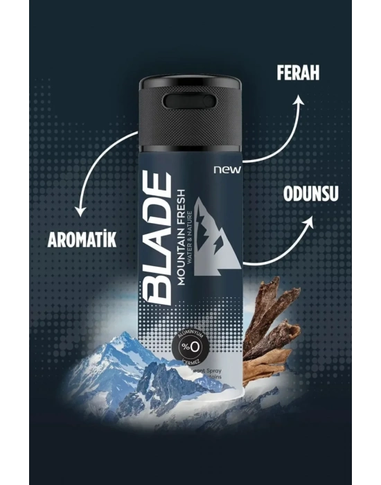 3 Adet Mountain Fresh Erkek Deodorant 150ml Leke Bırakmaz
