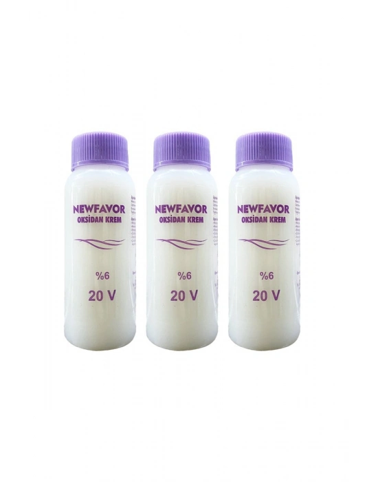 3 Adet Oksidan Krem Saç Boya Sıvısı 6lık 20 volüme 60 ml