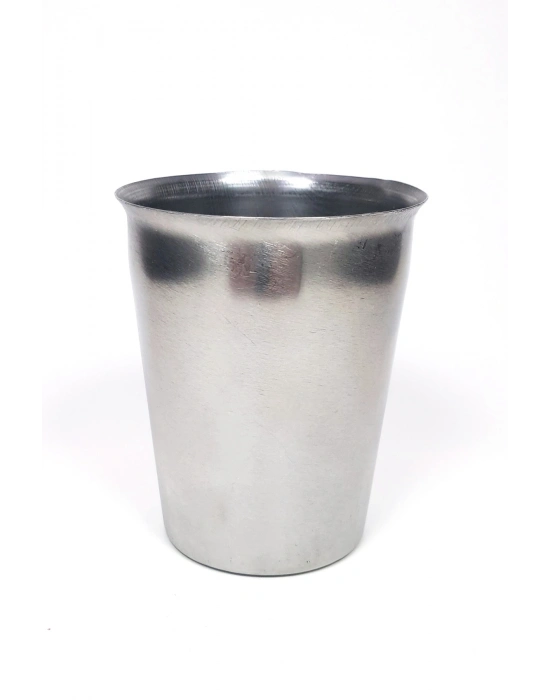 3 Adet Paslanmaz Çelik Krom Bardak 9 x 7,5 x 5,5cm