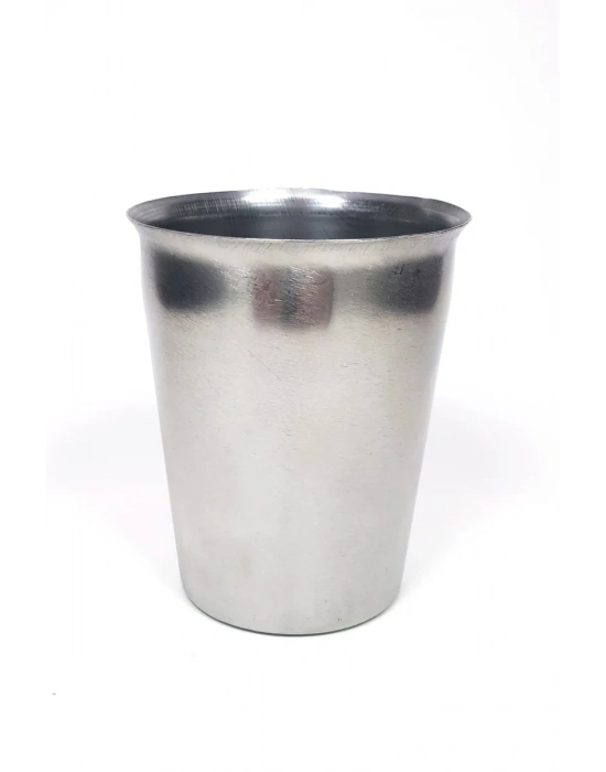 3 Adet Paslanmaz Çelik Krom Bardak 9 x 7,5 x 5,5cm