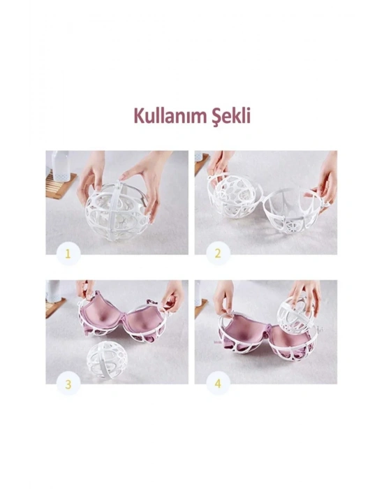 3 Adet Plastik Sütyen Koruyucu Yıkama Topu