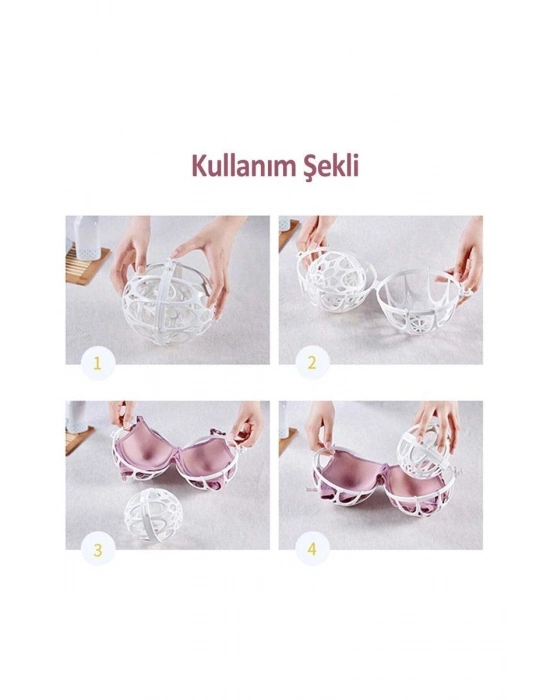 3 Adet Plastik Sütyen Koruyucu Yıkama Topu