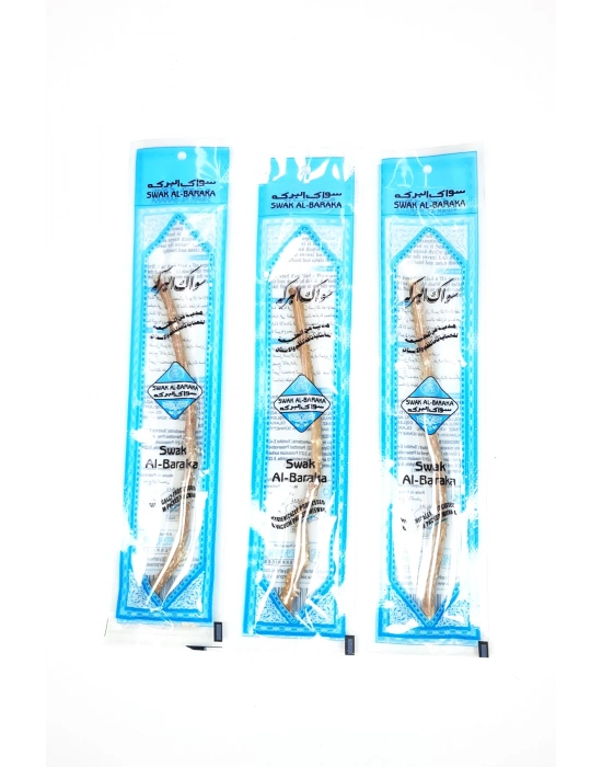 3 Adet Taze Doğal Diş Fırçası Misvak Vakumlu Paket 15 cm Orta Boy