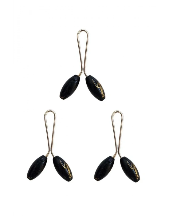 3 Adet Tesettür Eşarp ve Şal Klipsi Siyah