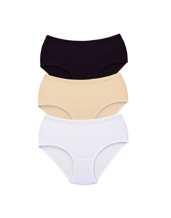 3 Adet Tutku Kadın Yüksek Bel Bato Kalın Lastik Külot S5