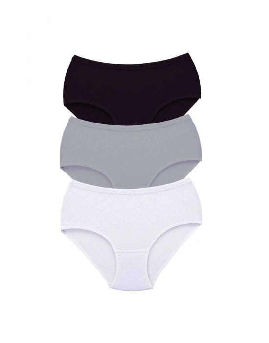 3 Adet Tutku Kadın Yüksek Bel Bato Kalın Lastik Külot S6