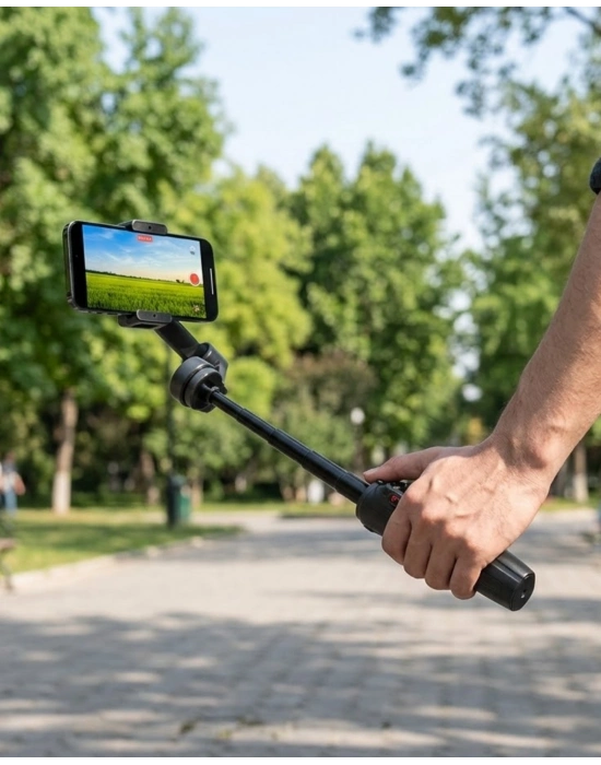 3 Axis Telefon Gimbal Stabilizer Video Çekim Sabitleyici