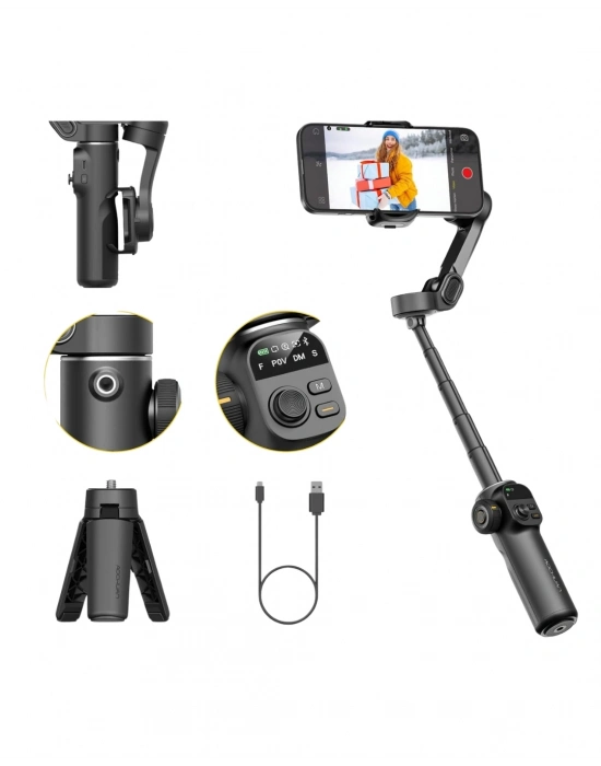 3 Axis Telefon Gimbal Stabilizer Video Çekim Sabitleyici