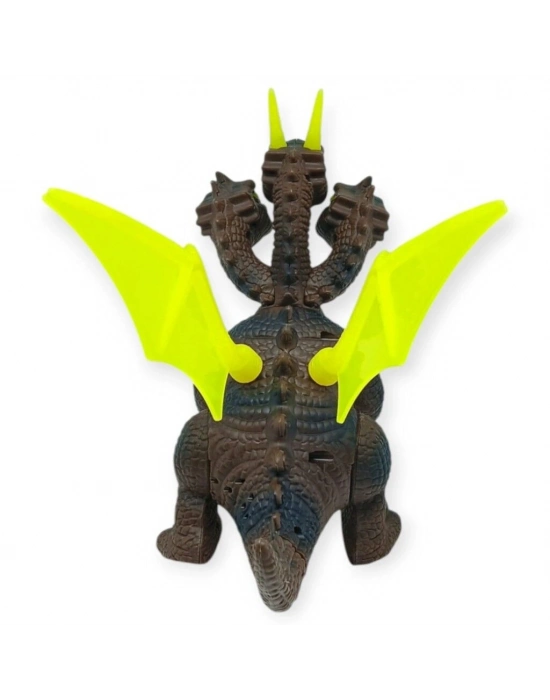 3 Başlı Mitolojik Ejderha - Pilli Yerde Gezen Sesli Figür - WH-3010