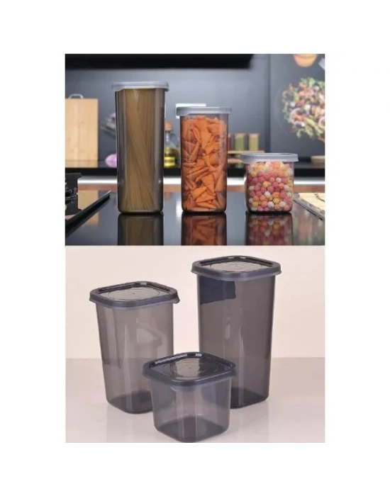 3 Boy Erzak Saklama Kabı