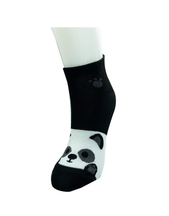 3 Çift Sevimli Hayvan Baskılı Pamuklu Kadın Bilek Çorap