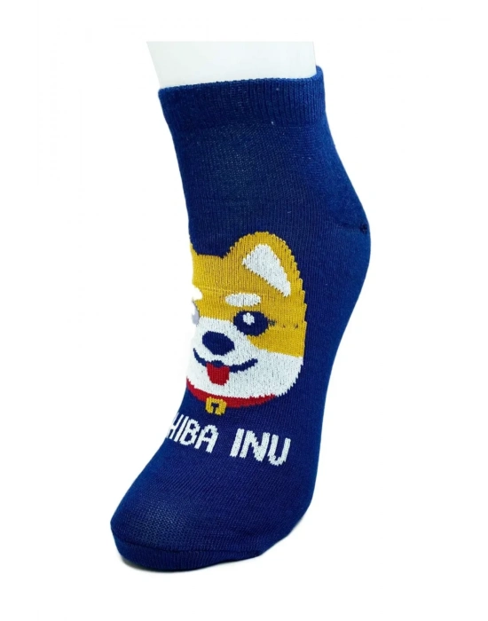 3 Çift Sevimli Köpek Temalı Baskılı Yumuşak Kadın Bilek Çorap