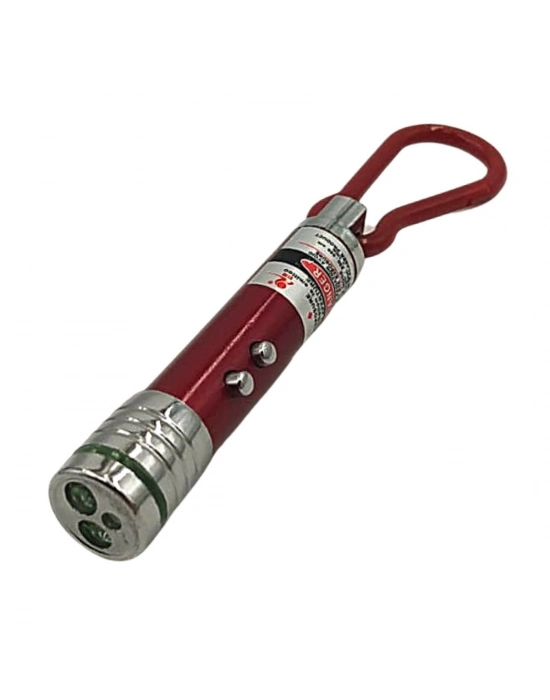 ®   3 Fonksiyonlu Kırmızı Beyaz Işıklı Led Lazer Kedi Köpek Oyuncak Anahtarlık