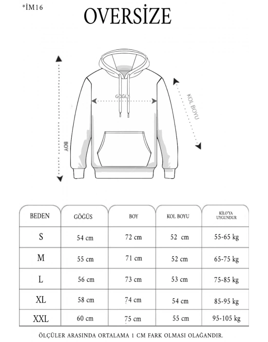3 İplik Kapşonlu Sweatshirt hoodie - Beyaz