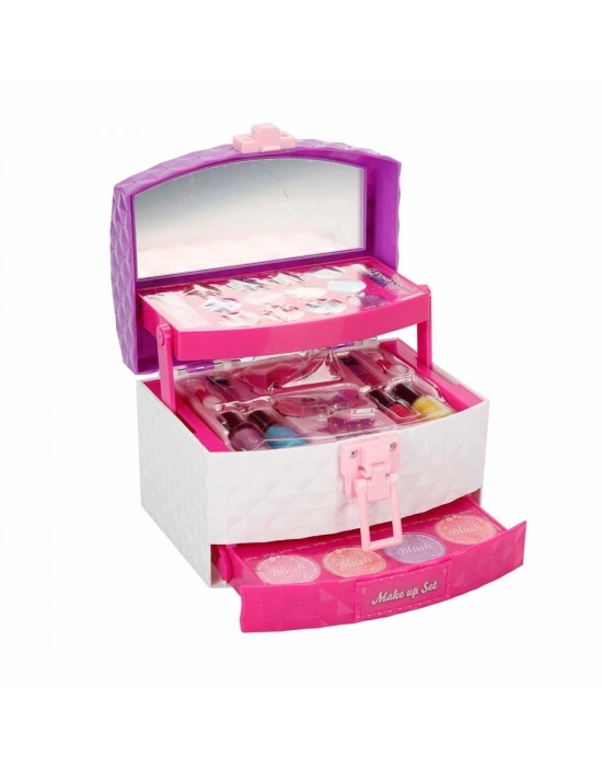 ® 3 Katmanlı Taşıma Çantalı Makyaj Seti Oyuncak