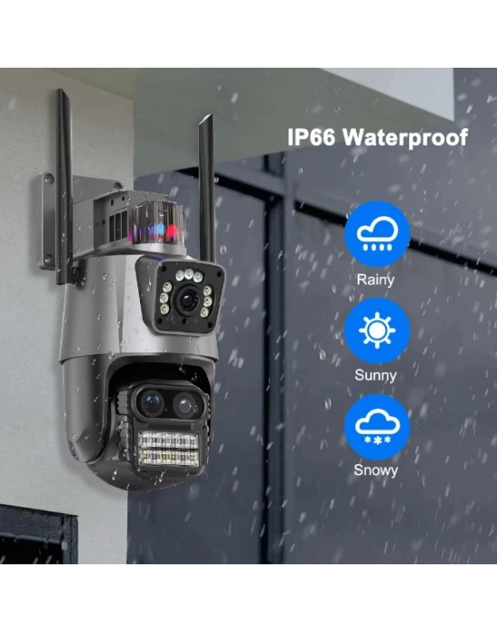 3 Lens Wi-Fi Güvenlik Kamerası