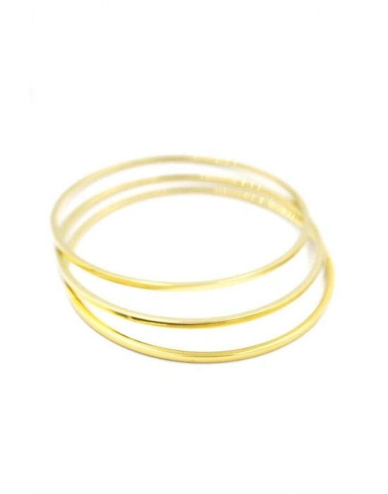 3lü Ajda Bilezik - 60mm - Altın