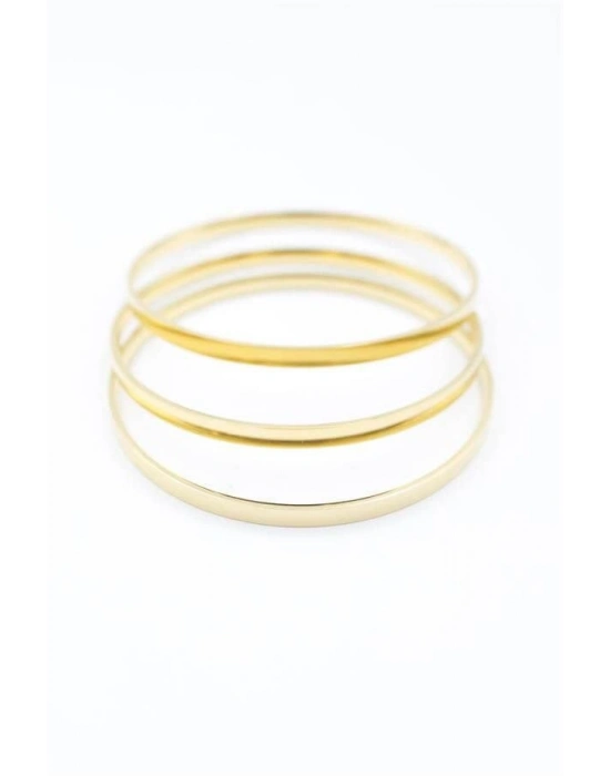 3lü Ajda Bilezik-65mm - Altın