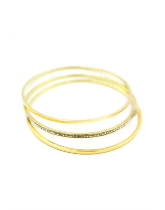 3lü Ajda Bilezik-65mm - Altın