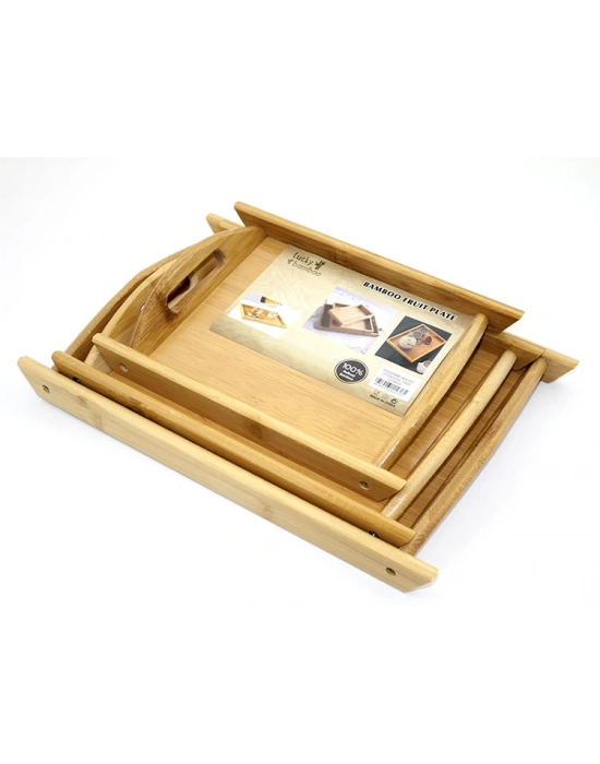 3lü Bambu Tepsi Model 2