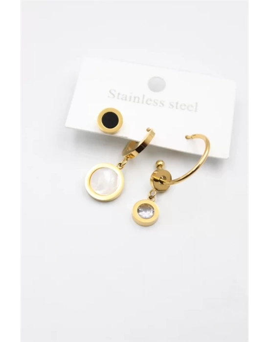 3lü Blg Küpe - Altın