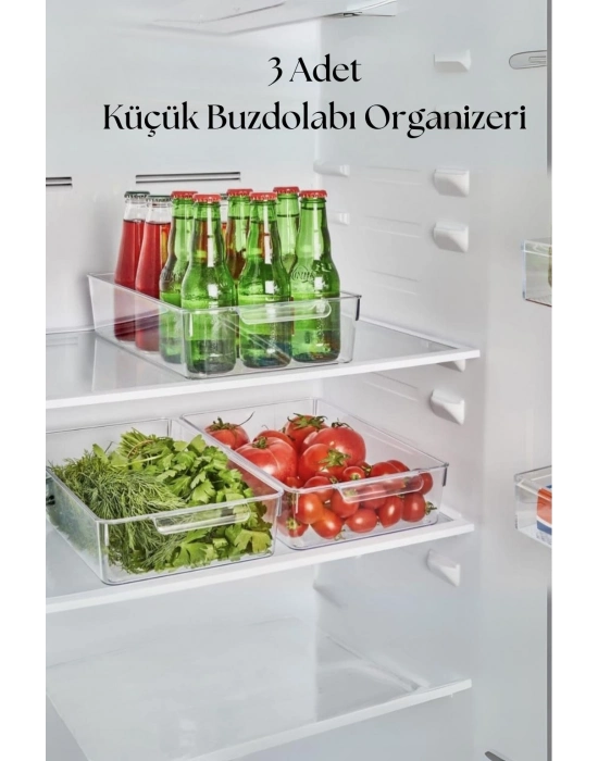 3 Lü Buzdolabı Organizeri & Buzdolabı Düzenleyici 3 lt