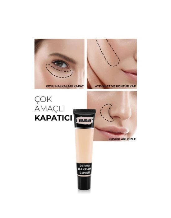 3lü Derma Porselen Makyaj Tüp Kapatıcı Seti