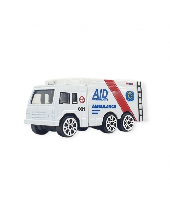 3lü İş Makinaları Road Seti - Die Cast - DS044 - Ambulans