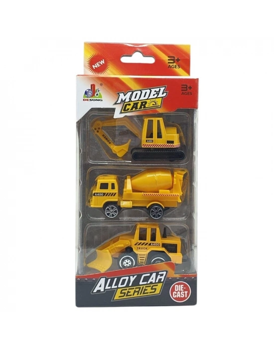 3lü İş Makinaları Road Seti - Die Cast - DS044 - İnşaat