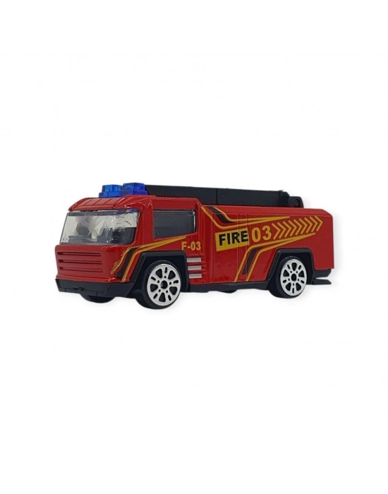 3lü İş Makinaları Road Seti - Die Cast - DS044 - İtfaiye