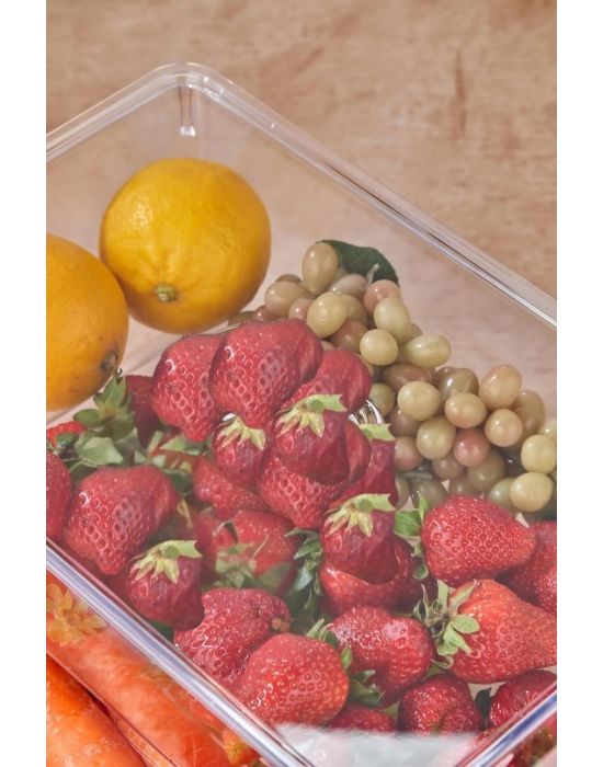 3 Lü Kapaklı Buzdolabı Organizeri & Buzdolabı Düzenleyici 3 lt