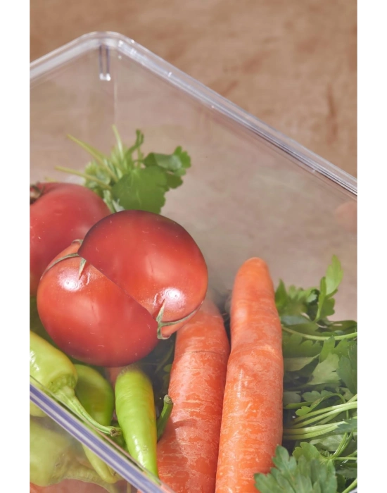 3 Lü Kapaklı Buzdolabı Organizeri & Buzdolabı Düzenleyici 4,5 lt