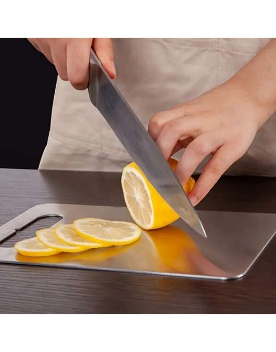 3lü Paslanmaz Çelik Kesme Tahtası Seti