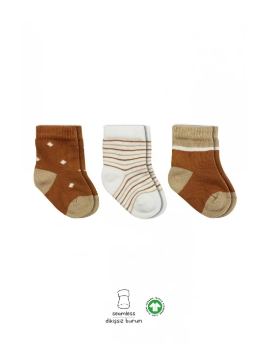 3Lü Penye Erkek Soket Çorap 10111 Hardal