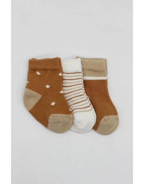 3Lü Penye Erkek Soket Çorap 10111 Hardal