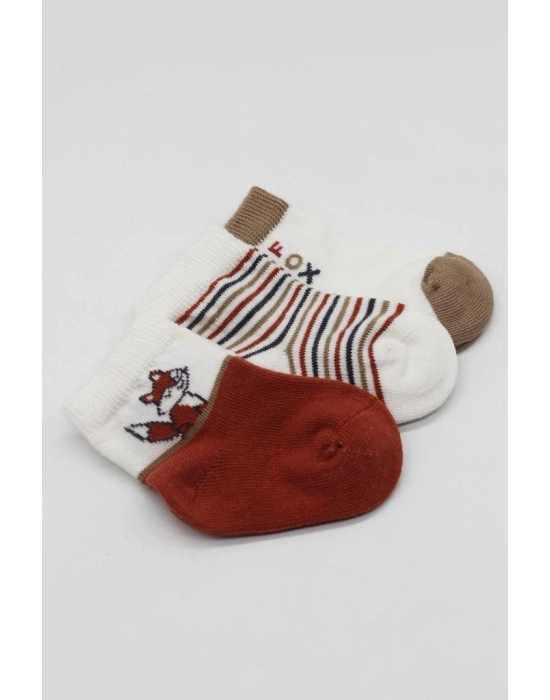 3Lü Penye Soket Çorap 10109 Kiremit