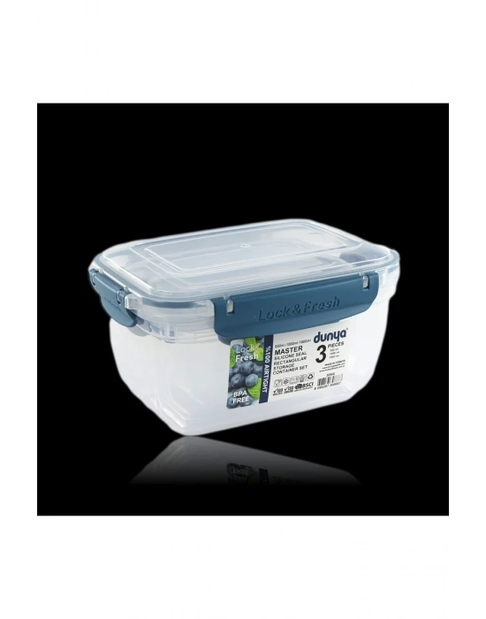 3 Lü Saklama Kabı Seti 550 - 1000 - 1800 Ml Model 30866