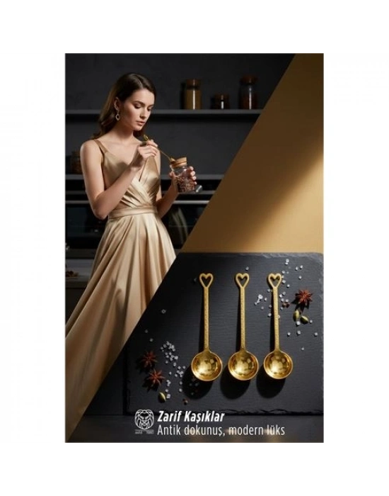 3 lü Şeker ve Ölçü Kaşığı Vintage Design 715870