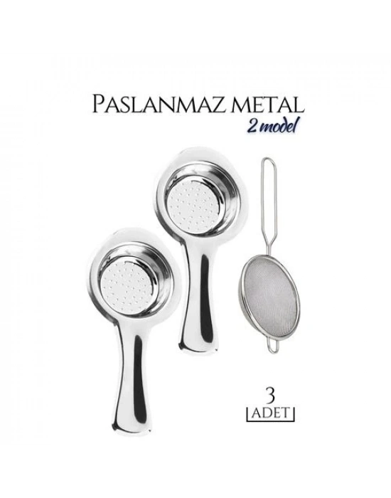 3 lü Set Metal Çay Süzgeci Cabrera Design