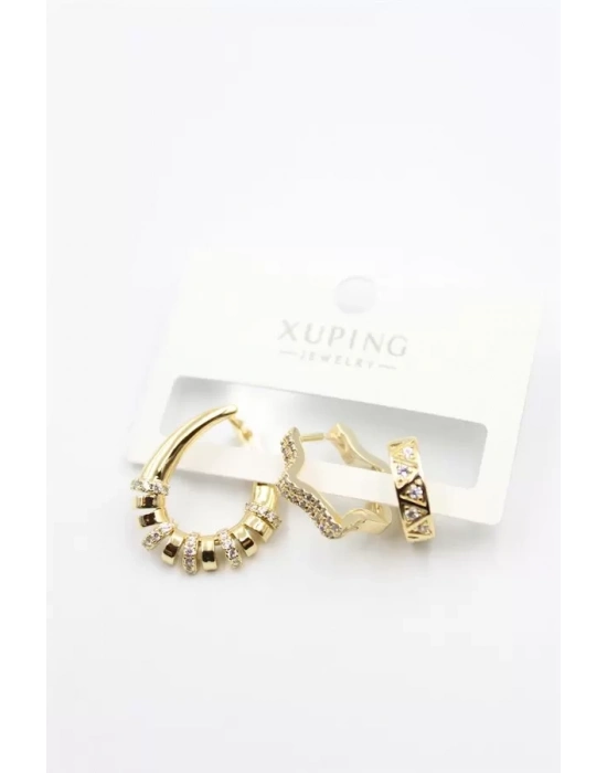 3lü Xuping Küpe - Altın