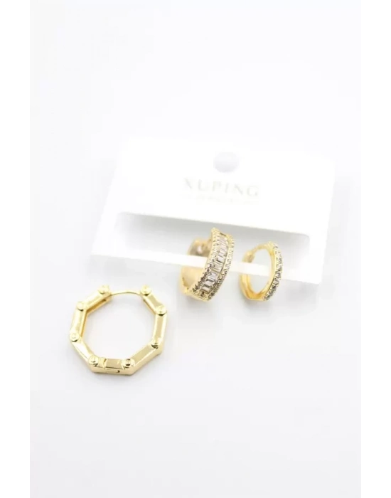 3lü Xuping Küpe - Altın