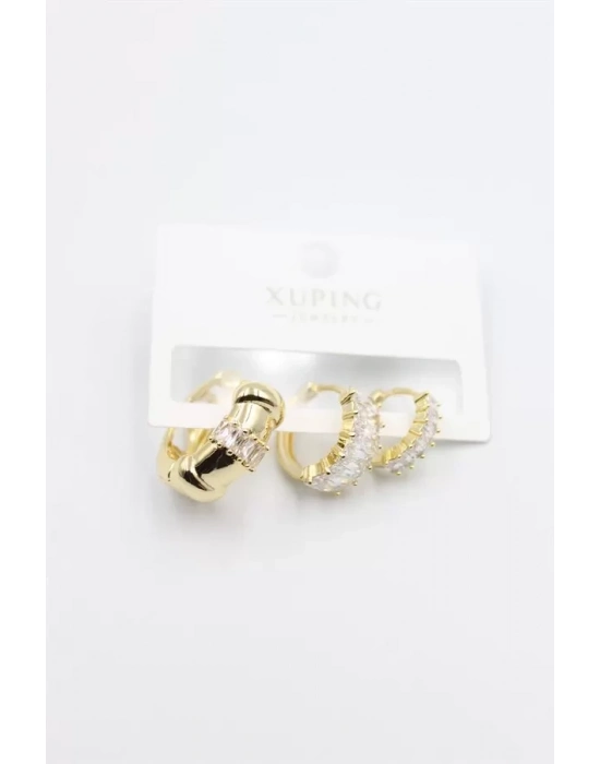 3lü Xuping Küpe - Altın