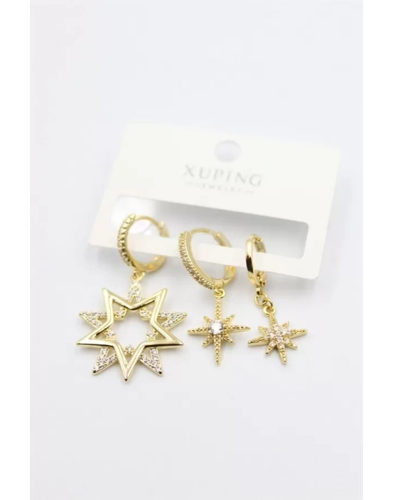 3lü Xuping Küpe - Altın