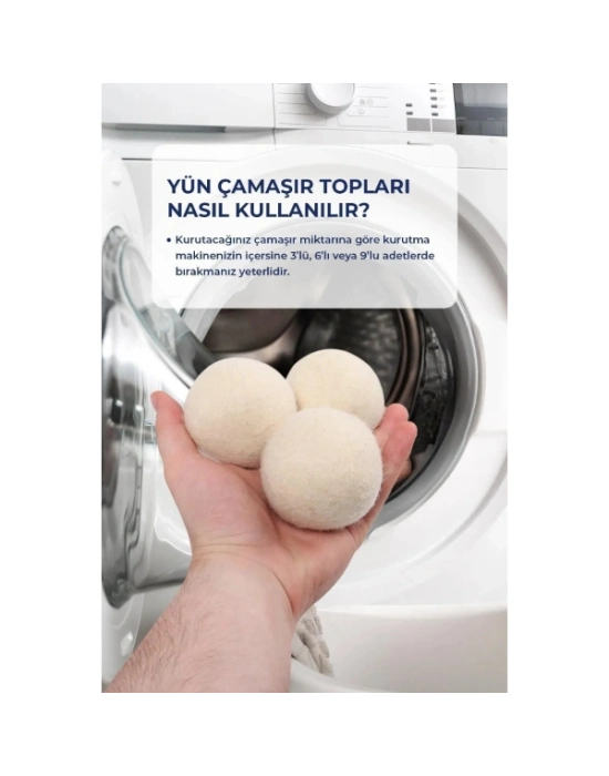 3lü Yün Kurutma Topu Seti