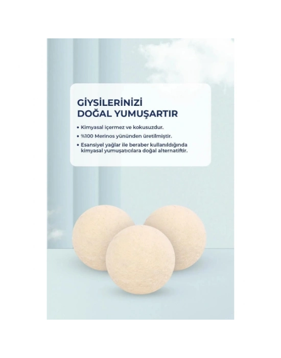 3lü Yün Kurutma Topu Seti